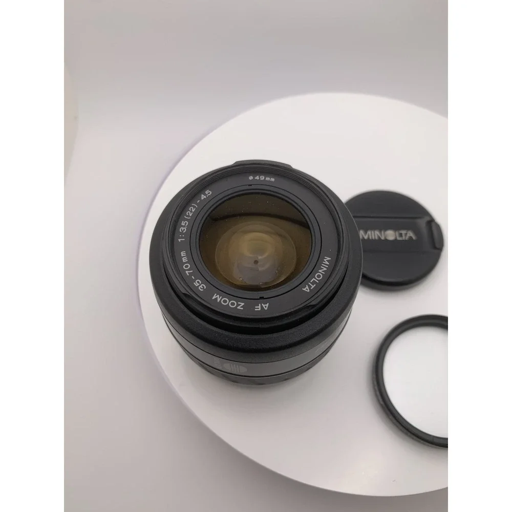 Minolta AF Zoom 35-70mm 1:3.5 (22)-4.5 Camera Lens + Tiffen 49 Mm UV Filter